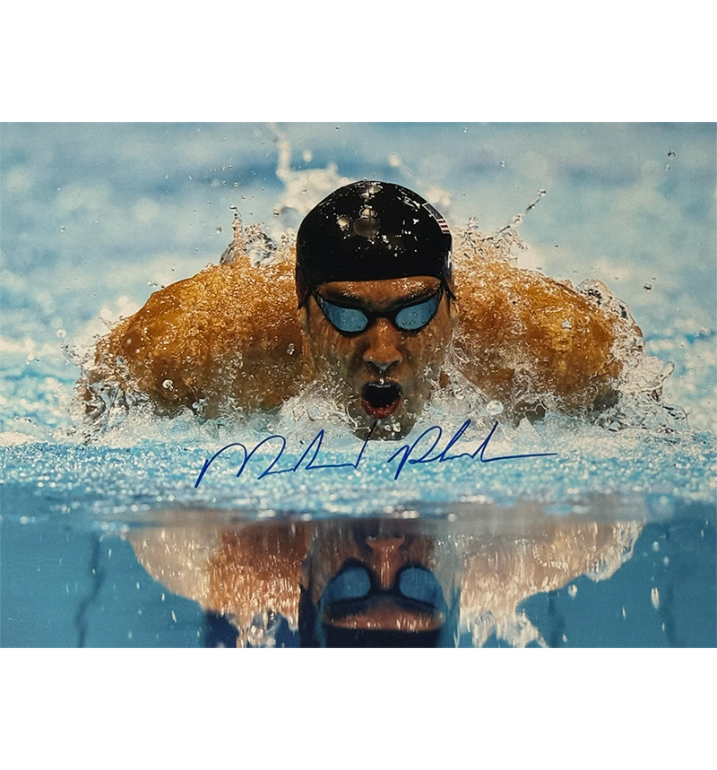 Michael Phelps Signed Olympic Swimming 16x20 Photo 3D Light Up Frame Beckett