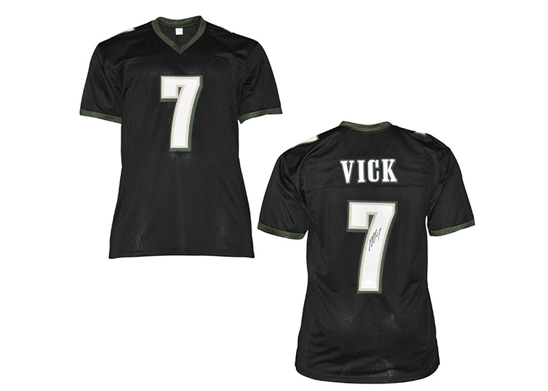 Michael Vick Autographed (Signed) Custom Black Football Jersey Beckett