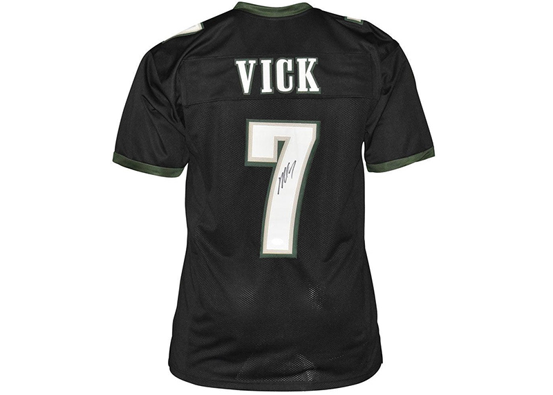 Michael Vick Autographed (Signed) Custom Black Football Jersey Beckett