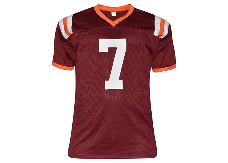 Michael Vick Signed College Maroon Football Jersey JSA