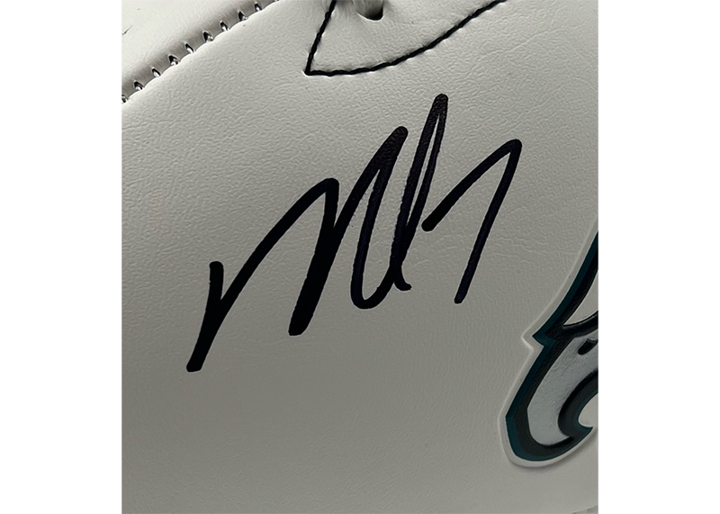 Michael Vick Signed Philadelphia Eagles Logo Football Beckett