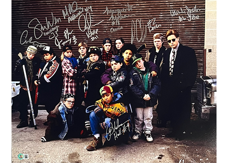 Mighty Ducks Cast Signed 16x20 Photo Autographed 9 Actors Beckett