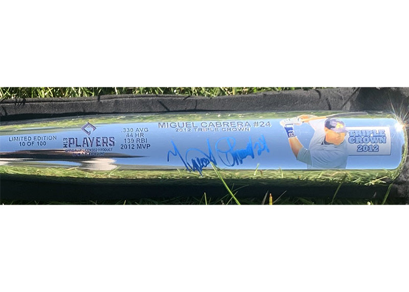 Miguel Cabrera Signed 2012 Triple Crown Chrome Splash Maple Bat
