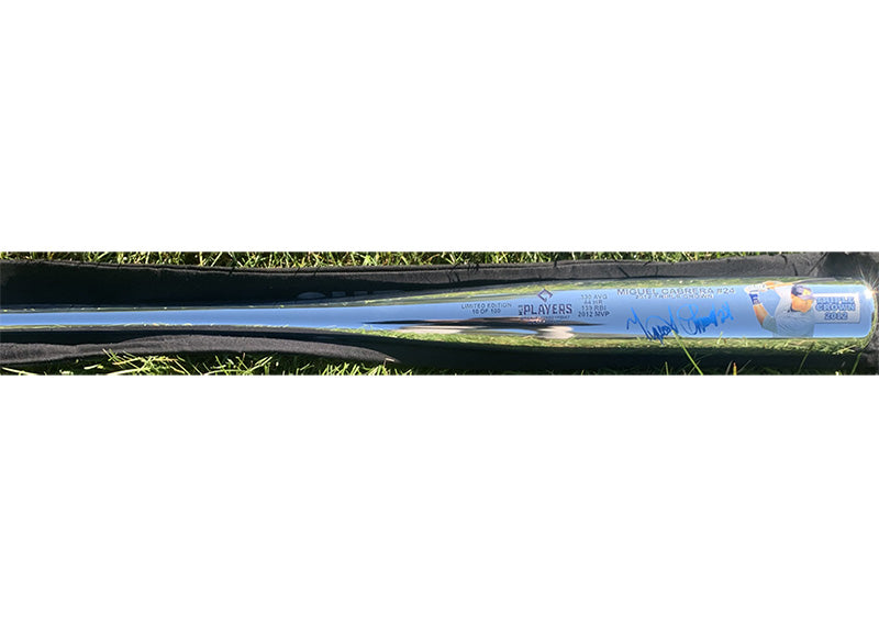 Miguel Cabrera Signed 2012 Triple Crown Chrome Splash Maple Bat