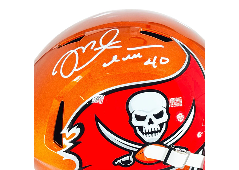 Mike Alstott Signed Tampa Bay Buccaneers Flash Full-Size Replica Football Helmet (Beckett)