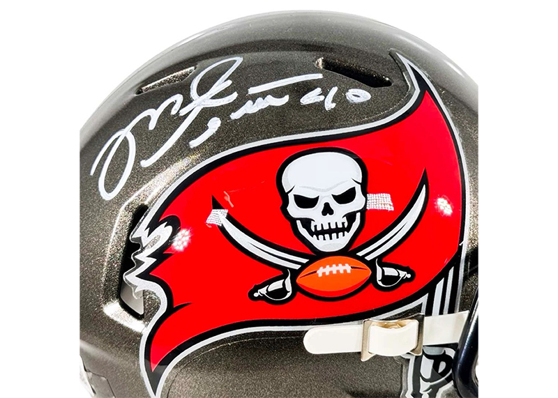 Mike Alstott Signed Tampa Bay Buccaneers Speed Mini Football Helmet (Beckett)