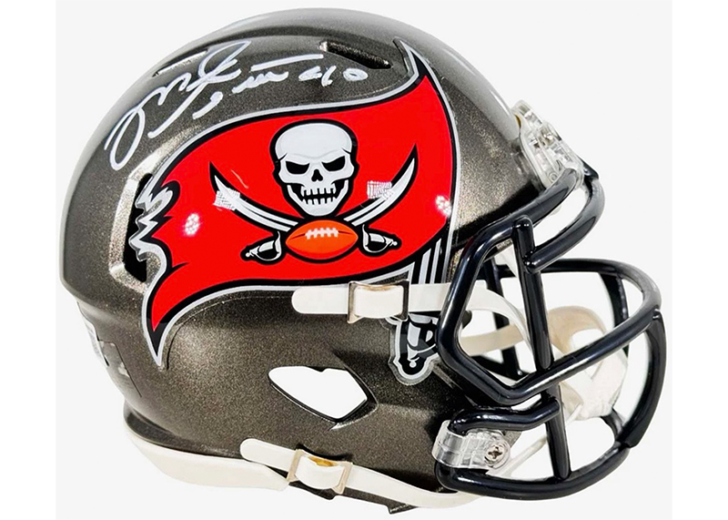 Mike Alstott Signed Tampa Bay Buccaneers Speed Mini Football Helmet (Beckett)