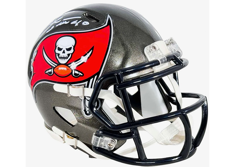 Mike Alstott Signed Tampa Bay Buccaneers Speed Mini Football Helmet (Beckett)