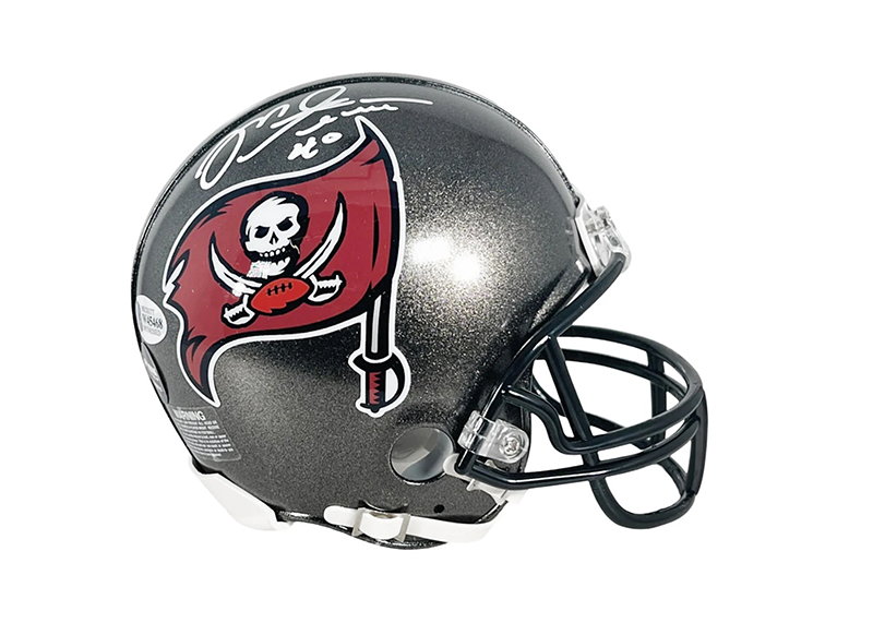 Mike Alstott Signed Tampa Bay Buccaneers TB 97-13 Mini Football Helmet Beckett