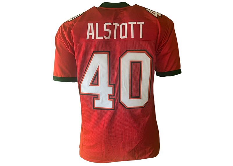 Mike Alstott Unsigned Tampa Bay Red Football Jersey