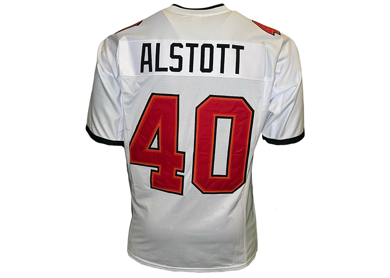 Mike Alstott Unsigned Tampa Bay White Football Jersey