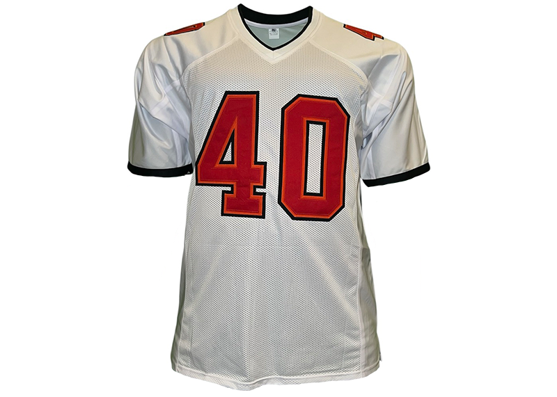 Mike Alstott Unsigned Tampa Bay White Football Jersey