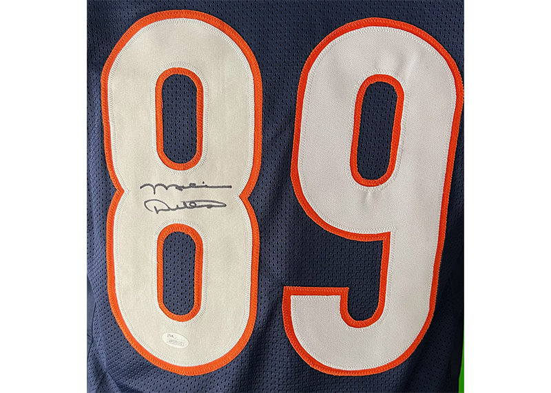 Mike Ditka Autographed Navy Custom Football Jersey JSA