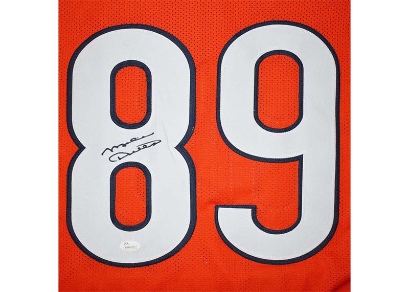 Mike Ditka Signed Custom Orange Football Jersey (PSA)