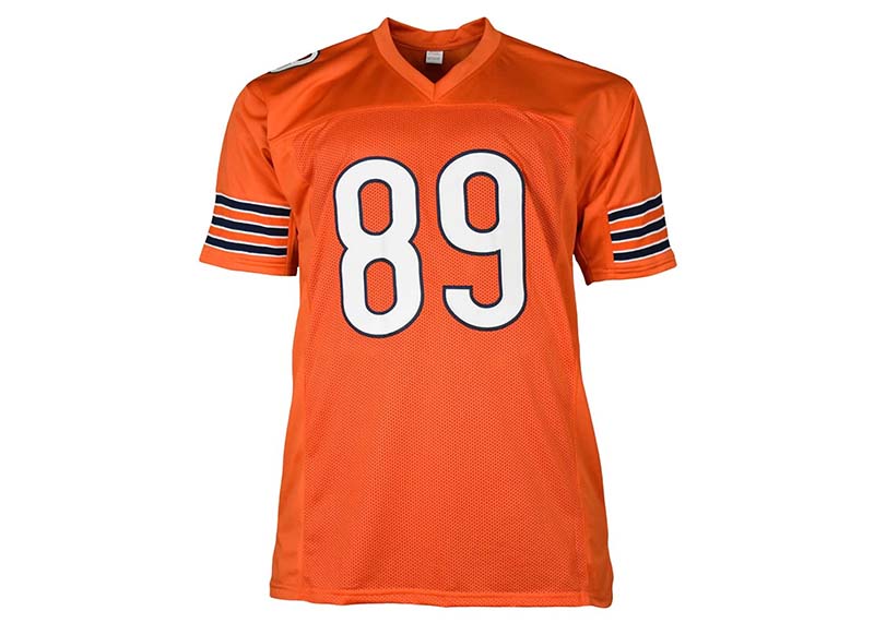 Mike Ditka Signed Custom Orange Football Jersey (PSA)