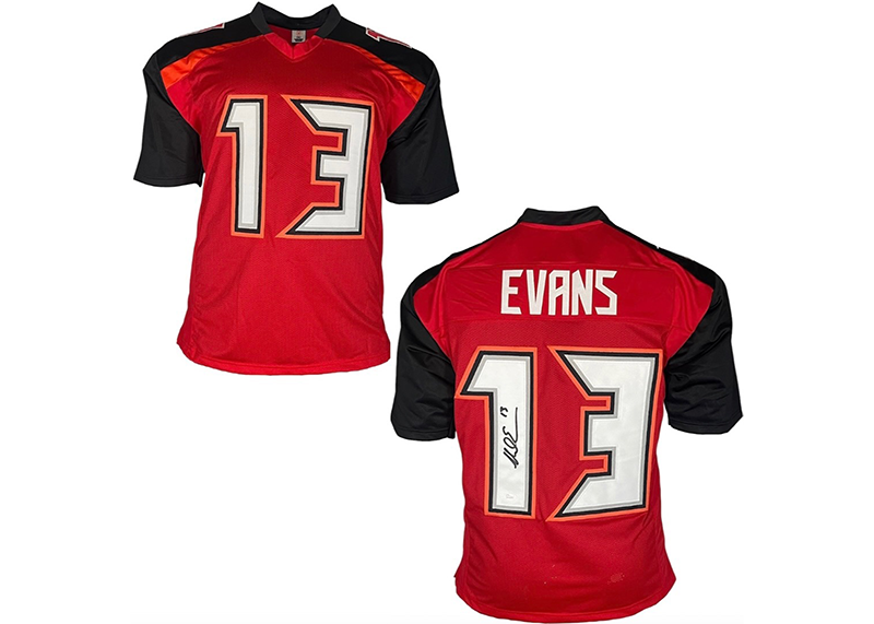 Mike Evans Signed Custom Red Football Jersey (JSA)