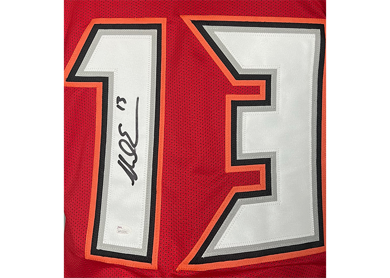 Mike Evans Signed Custom Red Football Jersey (JSA)