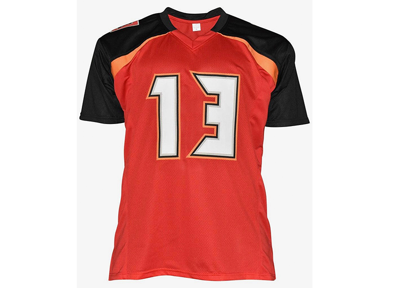 Mike Evans Signed Custom Red Football Jersey (JSA)