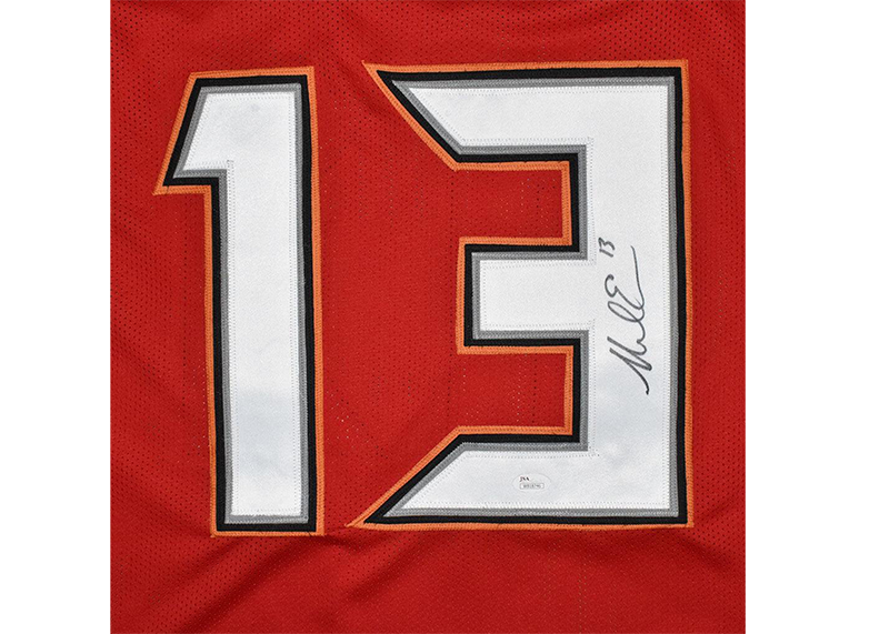 Mike Evans Signed Custom Red Football Jersey (JSA)