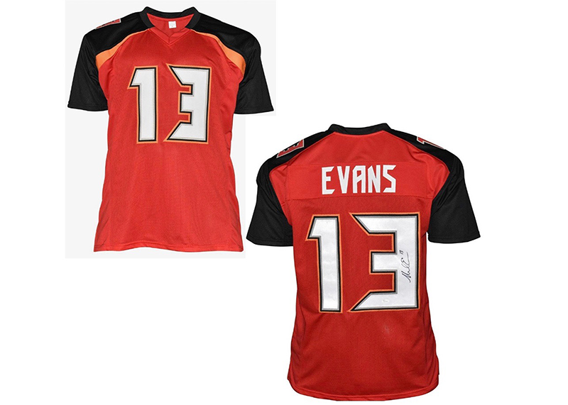 Mike Evans Signed Custom Red Football Jersey (JSA)