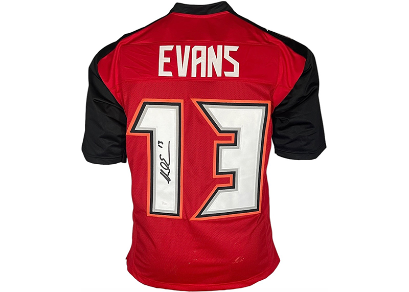 Mike Evans Signed Custom Red Football Jersey (JSA)