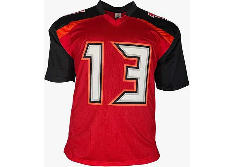 Mike Evans Signed Custom Red Football Jersey (JSA)