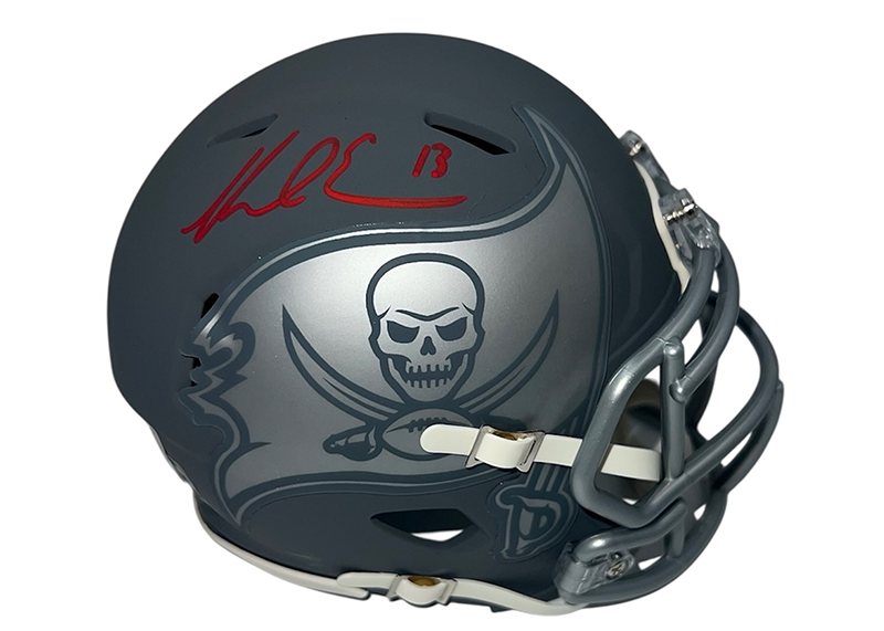 Mike Evans Signed Tampa Bay Buccaneers Slate Mini Helmet Beckett