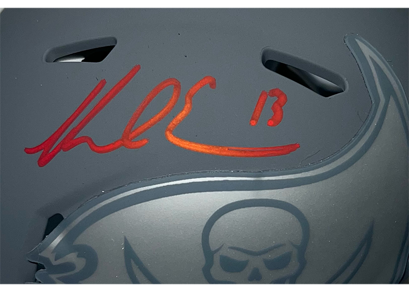 Mike Evans Signed Tampa Bay Buccaneers Slate Mini Helmet Beckett