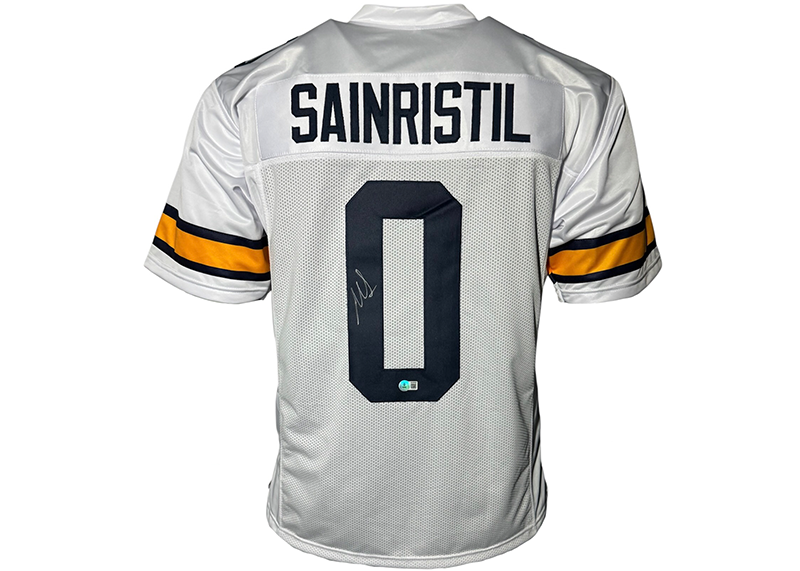 Mike Sainristil Signed Michigan White Football Jersey Beckett