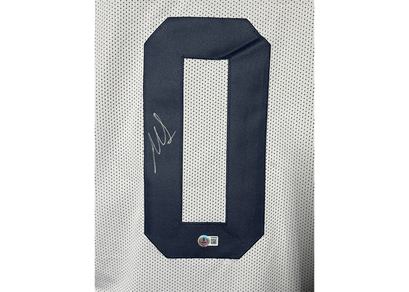 Mike Sainristil Signed Michigan White Football Jersey Beckett