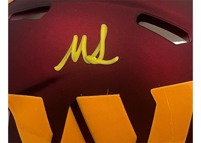Mike Sainristil Signed Washington Commanders Speed Mini Helmet Beckett