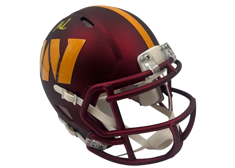 Mike Sainristil Signed Washington Commanders Speed Mini Helmet Beckett