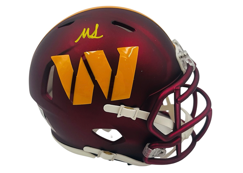 Mike Sainristil Signed Washington Commanders Speed Mini Helmet Beckett