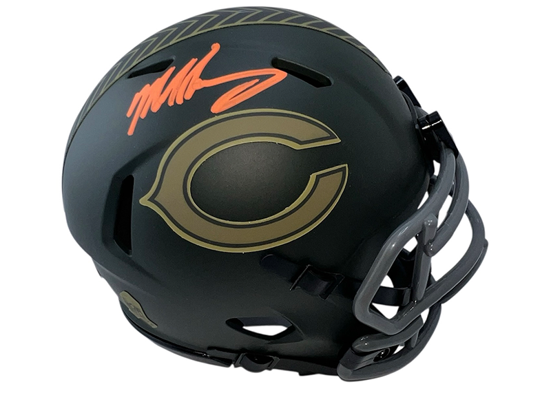 Mike Singletary Signed Chicago Bears Salute To Service Mini Football Helmet Beckett