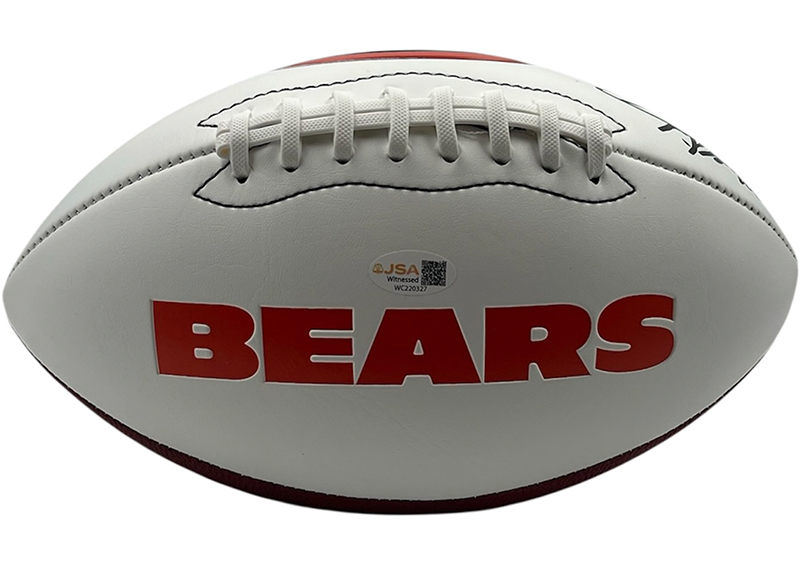 Mike Singletary Signed Chicago Bears Official NFL Team football Logo JSA