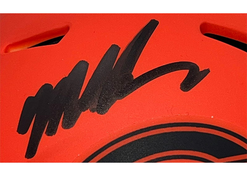 Mike Singletary Signed Chicago Bears Rave Mini Helmet Beckett