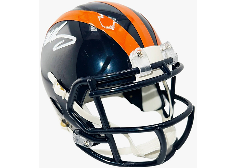 Mike Singletary Signed Chicago Bears Throwback 1936 Speed Mini Football Helmet Beckett