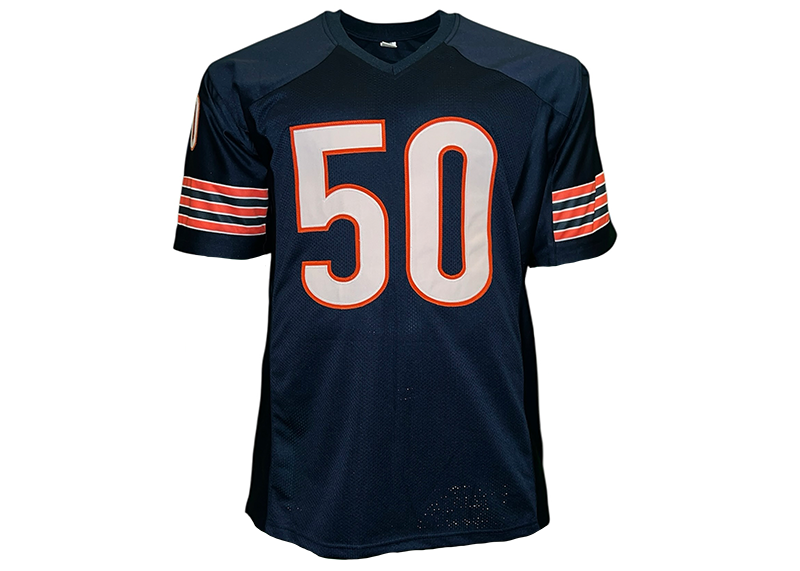 Mike Singletary Signed Chicago Blue Football Jersey JSA HOF Inscription