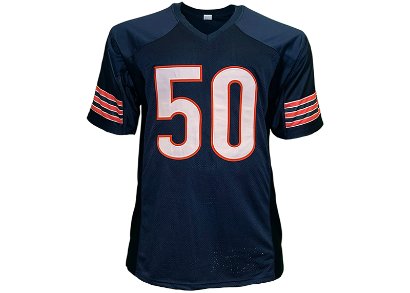 Mike Singletary Signed Chicago Blue Stat Football Jersey JSA HOF Inscription