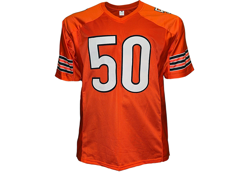 Mike Singletary Signed Chicago Orange Football Jersey JSA HOF Inscription