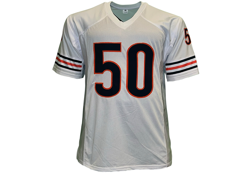 Mike Singletary Signed Chicago White Football Jersey JSA