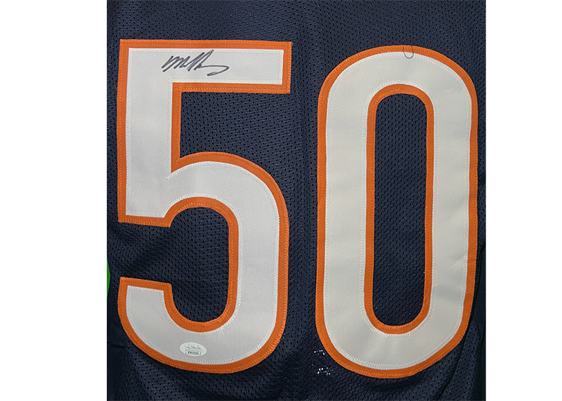 Mike Singletary Signed Chicago Blue Football Jersey JSA