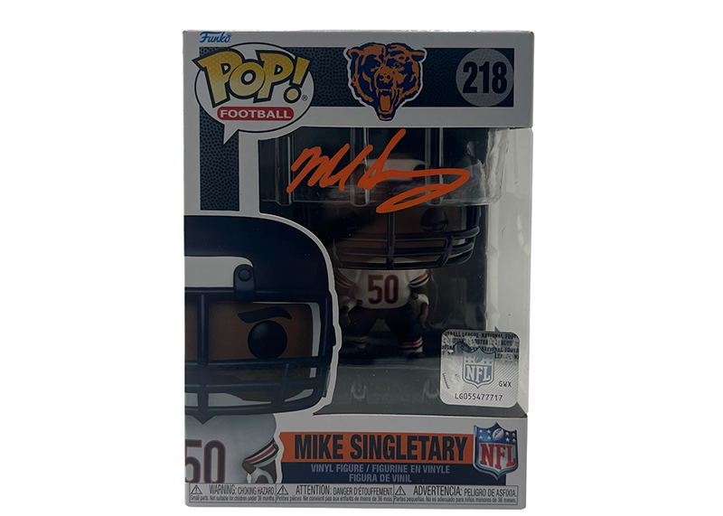 Mike Singletary Signed Funko Pop #218 Chicago Bears NFL Beckett