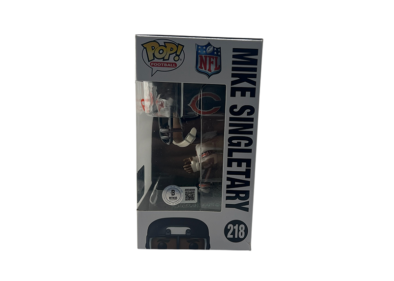 Mike Singletary Signed Funko Pop #218 Chicago Bears NFL Beckett