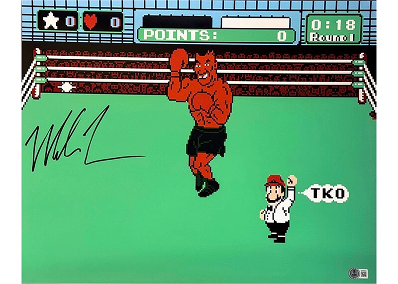 Mike Tyson Autographed 16X20 "Punch Out" Poster Beckett