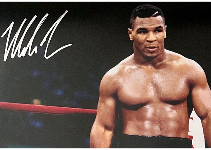 Mike Tyson Signed 16x20 Boxing Photo Beckett