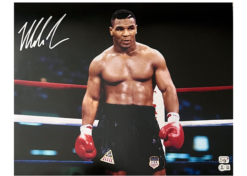 Mike Tyson Signed 16x20 Boxing Photo Beckett