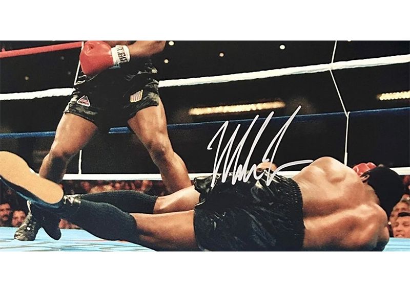 Mike Tyson Signed 16x20 Knockout Boxing Photo JSA
