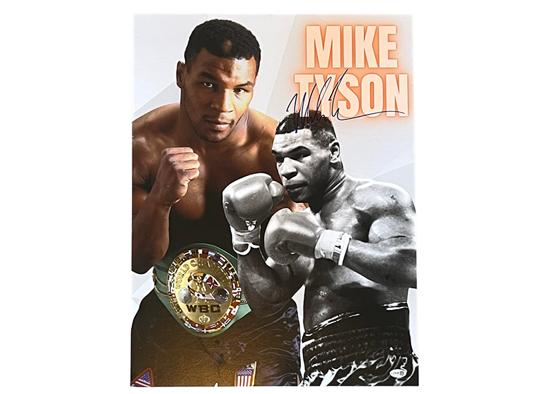 Mike Tyson Signed 18x24 Photo Board – Autographed JSA COA