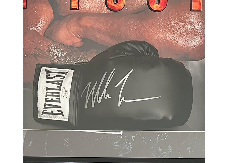 Mike Tyson Signed 3D Framed Red Everlast Boxing Glove 32x6x22 JSA